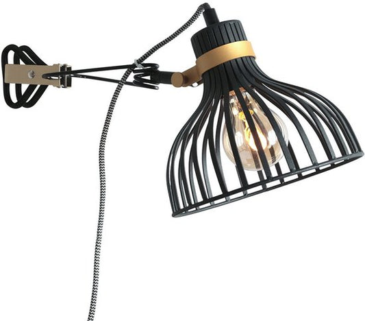 Anne Lighting wandlamp Dunbar - zwart - metaal - 3093ZW
