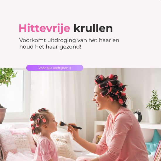 Krulspelden - 12 pack - Incl. 8 klemmen - Kleefrollers - Zelfklevend - Heatless Curls - Haar - Rollers - Hair curler - Krullen zonder hitte - Groot