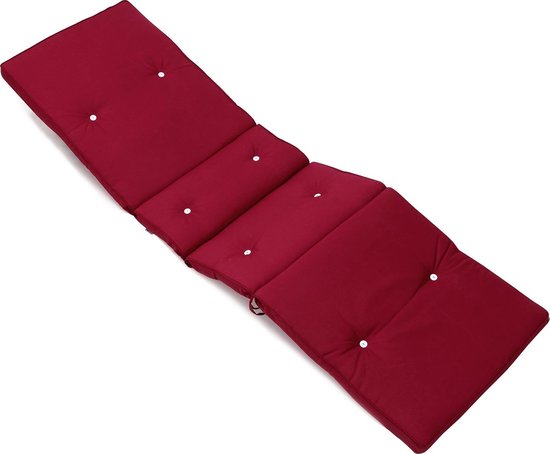 Detex Ligbedkussen - Weerbestendig UV bestendig 195x55x5cm - Rood