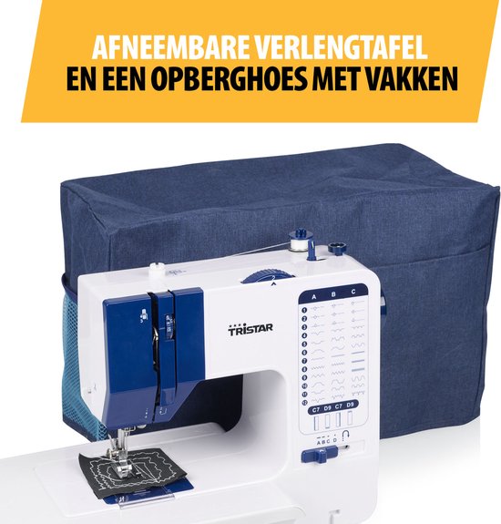 Tristar SM-6005 Naaimachine – 38 Steken – Compact & Krachtig – Automatische Draadinrijger – LED Verlichting – Inclusief Accessoires