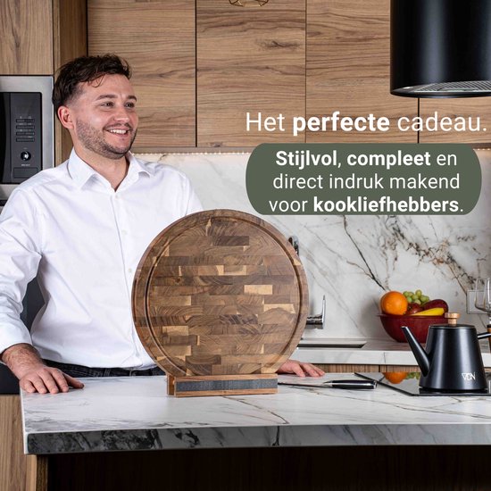 VDN Snijplank Acaciahout Rond - Diameter 30 cm - Bruin