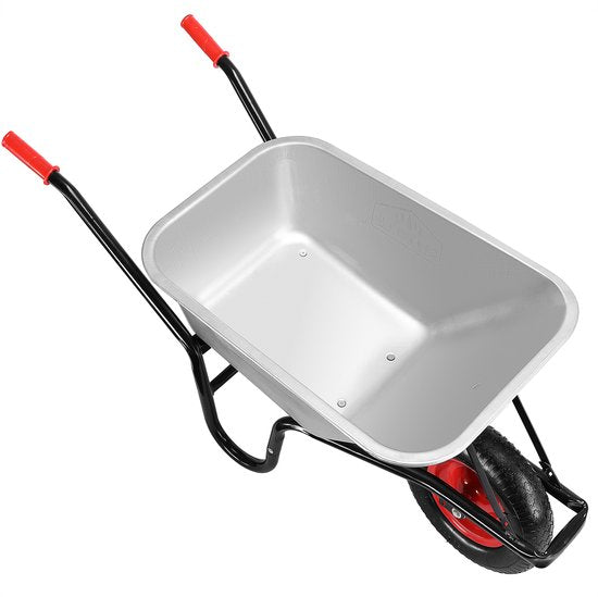Gardebruk Kruiwagen 100L - Luchtband - 250kg Draagkracht Zilver