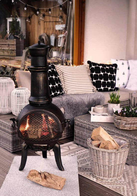 Gardebruk Tuinhaard Chimenea – Gietijzeren 28 kg – Zwart