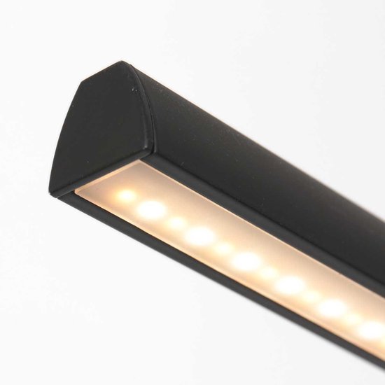 Hanglamp Profilo 3318ZW Zwart 150 cm breed Hoogteinstelbaar van Steinhauer van metaal, kunststof en elektronica