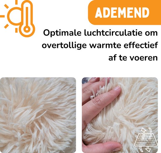 By Cee Cee Autostoel Hond Deluxe – Maat S – Veiligheidslijn - Foam Flakes Vulling - Afritsbare Hoes – Beige Polyester