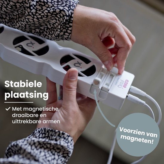 Ezeefox Radiatorventilator met 3 Ventilatoren en Thermosensor - Monoset - Universeel - Energiezuinig - Zeer stil - Radiator Ventilator – Wit