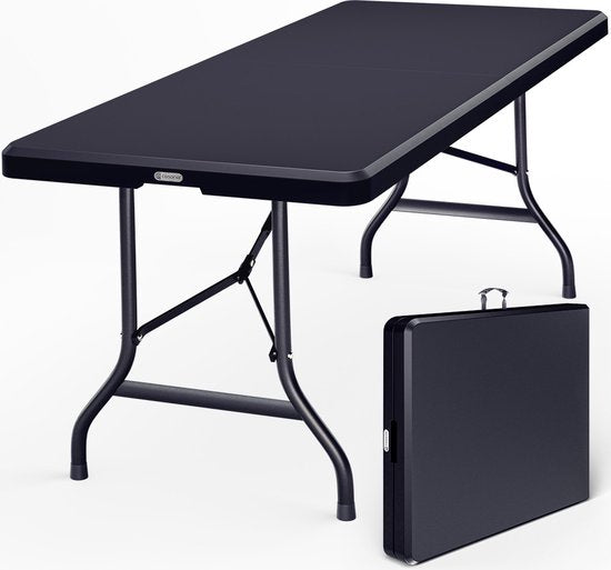 CASARIA Tuintafel - 183x76cm Inklapbaar Weerbestendig – Antraciet