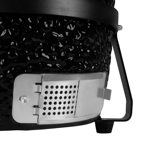 VONROC - BBQ - Kamado - 13" - Met beschermhoes, plate setter & onderstel - Houtskoolbarbecue – Keramisch