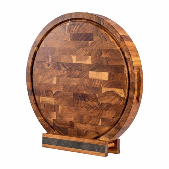 VDN Snijplank Acaciahout Rond - Diameter 30 cm - Bruin