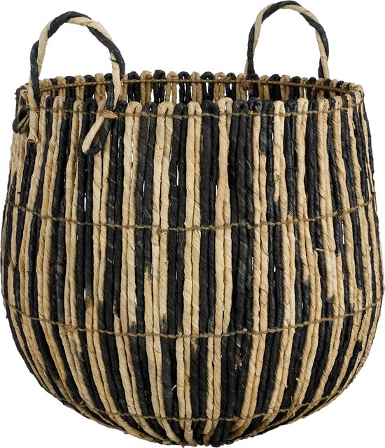 Mica Decorations Ronda Mand - Set van 2 - H40 x Ø44 cm - Zwart