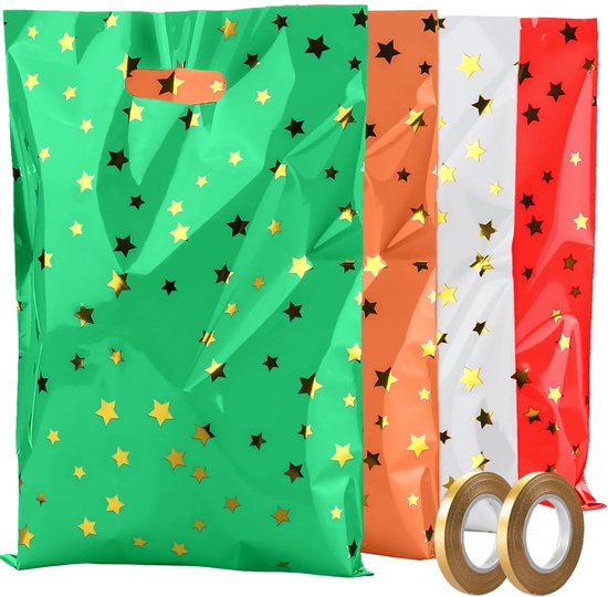 Feestio Uitdeelzakjes 100 Stuks - 17 x 25 cm - Snoepzakjes - Traktatie Zakjes Kinderfeestje - Cadeauzakjes Cadeautasjes - Verjaardag