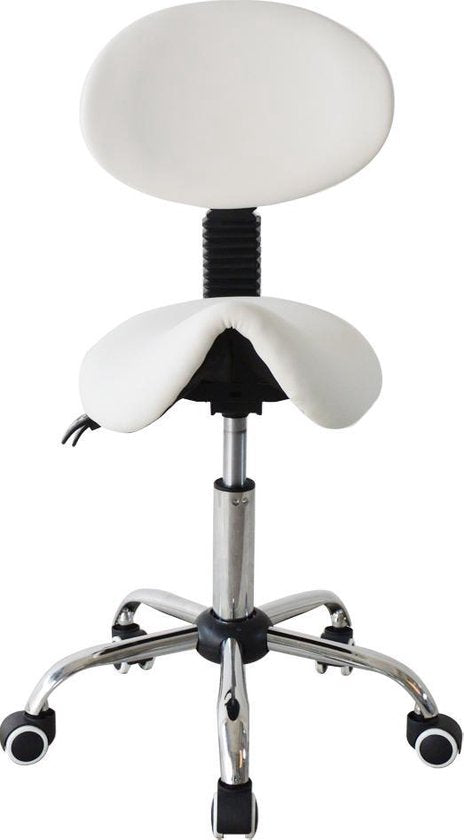 Zadelkruk ergonomisch rugleuning kantelbaar - kapperskruk - tabouret - hoogte verstelbaar