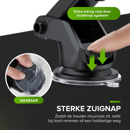 iSetchi Telefoonhouder - Auto - Extra Sterke Zuignap - 3-in-1