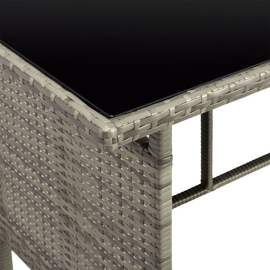 Juskys Polyrotan Loungeset - Manacor - Grijs