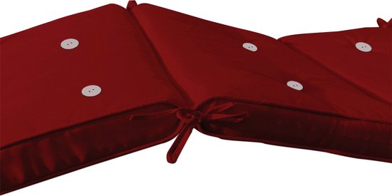 Detex Ligbedkussen - Weerbestendig UV bestendig 195x55x5cm - Rood