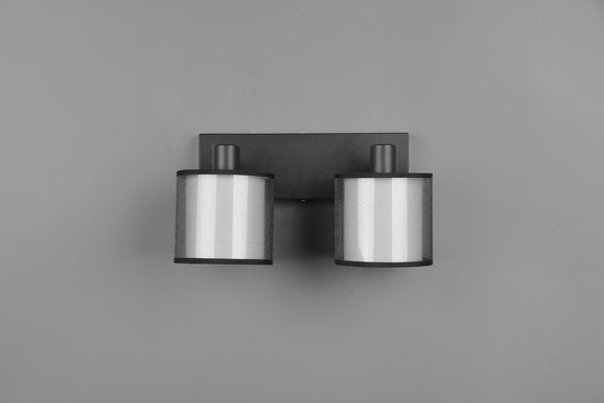 Trio leuchten - LED Plafondspot - Plafondverlichting - E14 Fitting - 2-lichts - Rechthoek - Zwart - Aluminium