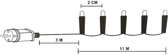 Nampook Kerstboomverlichting - 18 meter - 240 warm witte LEDs - Buiten