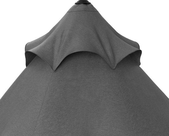 Kingsleeve Parasol Ø300cm - UV-bescherming 50+ Slinger - Antraciet
