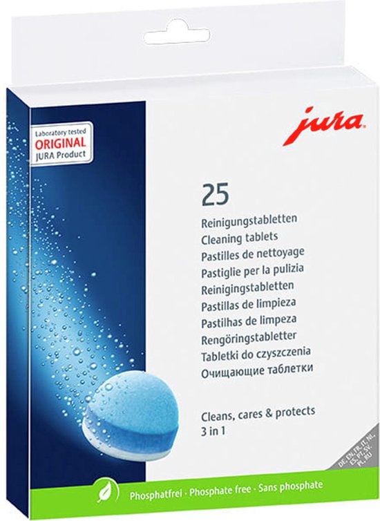 JURA 3-Fasen Reinigingstabletten - 25 stuks - Koffiemachinereiniger