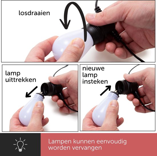 Vellight Slimme led slinger met Tuya App-bediening, 15 m, warm wit naar koud wit, continu licht
