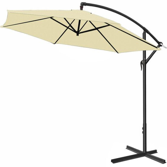 Kingsleeve Zweefparasol - Ø300cm UV bescherming 80+ - Crème