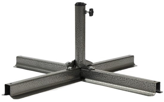 Ceruzo Parasolvoet Metaal - Kruisvoet standaard-80x80 -geschikt voor parasolbuis 28 tot 40 mm