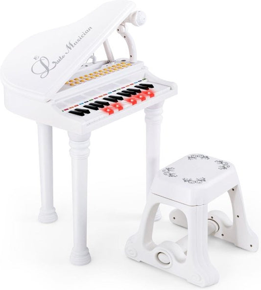 Coast Speelgoedpiano - Elektrisch - Met kruk - Wit