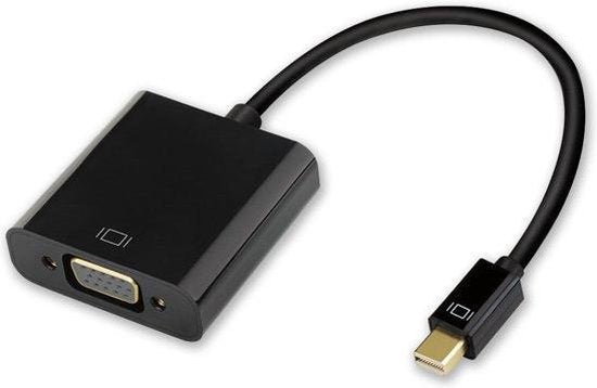 Garpex® Mini DisplayPort naar VGA Adapter - Mini DP naar VGA Kabel - 1080p HD Resolutie - Zwart
