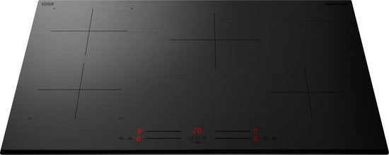 Inventum IKI7735MAT - Inbouw inductie kookplaat - 77 cm - 4 kookzones - Bridgefunctie - 1- of 2-fase - Facetrand voorzijde - Matzwart