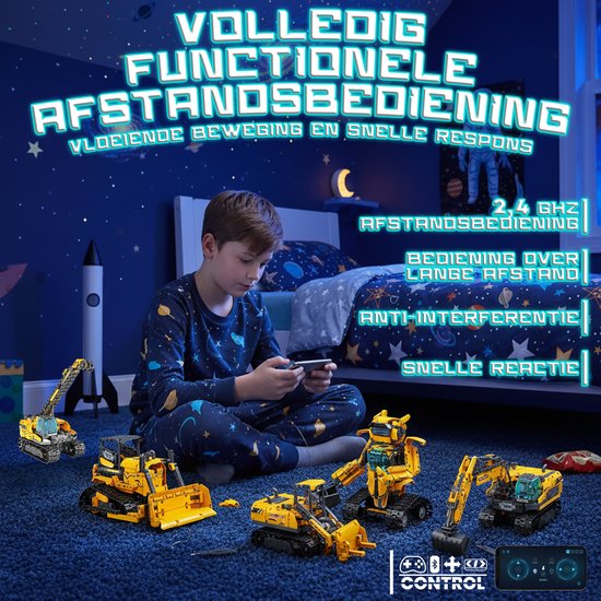 Qualitá® Robot Bouwpakket 5 in 1 – Educatief Speelgoed – Robot Speelgoed - Robot Bouwpakket - STEM speelgoed – Programmeren Voor Kinderen - Interactief Speelgoed – 736 Onderdelen – 7-9 Jaar