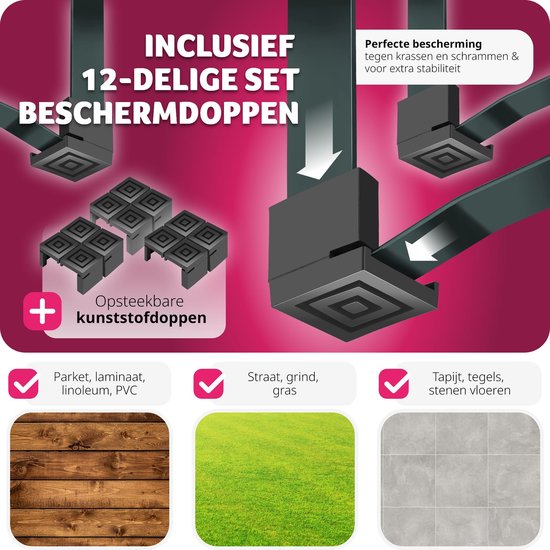 tectake® biertentenset met tafel en 2x bierbanken, met parasolhouder - biertentenset, balkonmeubilair met 1x klaptafel en 2x bierbanken, opvouwbaar, 170 x 46 x 78 cm, gelakt