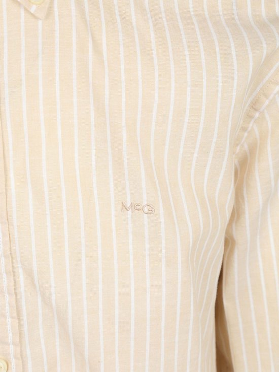 McGregor Striped Cotton Linen Shirt - Cotton/Linnen - XXL