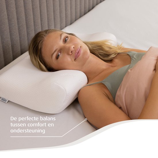 TEMPUR® Millennium™ Hoofdkussen – Traagschuim kussen - 64x32x11/6 cm – Zijslaper en rugslaper