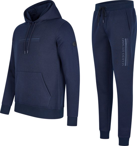 Mario Russo Trainingspak Anselm- Huispak - Joggingpak - Hoodie - Navy - M