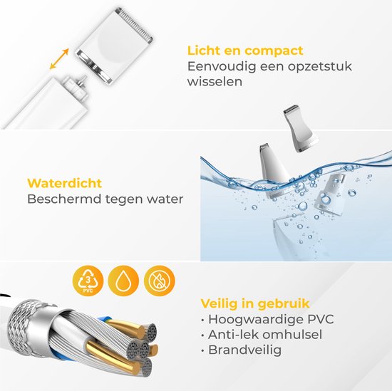 Nuvance - Hondentondeuse 4 in 1 - Dieren Tondeuse voor Dikke Vacht - Honden Tondeuse met 7 Opzetstukken - Draadloos - Hondentrimmer Tondeuse - Inclusief Nagelvijl