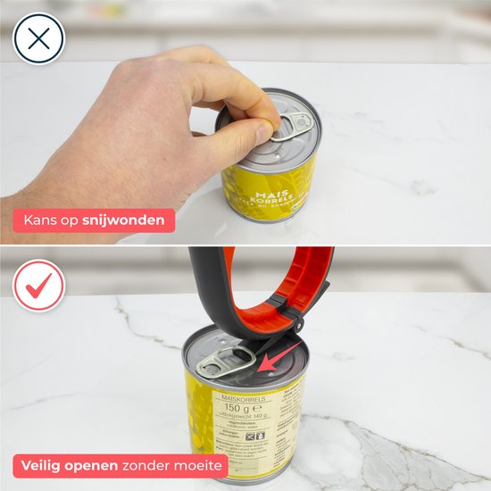 Nuvance Blikopener - 10 in 1 - Flesopener - Potopener - Bieropener - Keukenhulp - Opener - Rood