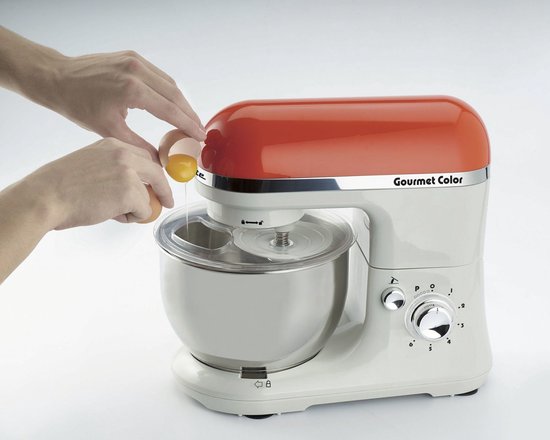 Ariete Gourmet Color 1000W 4l Oranje, Wit keukenmachine