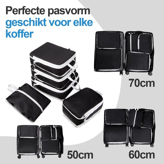 saaf Compression Packing Cubes Set - 5-delig - Zwart
