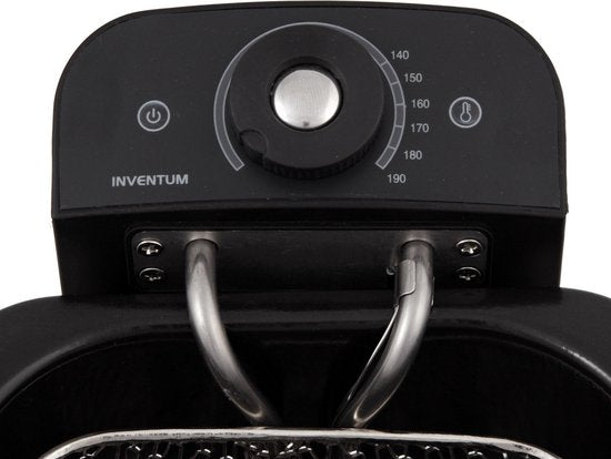 Inventum GF431B - Frituurpan - 3 liter - Tot 190 graden - 2200 watt - Koude zone - Friteuse - Zwart