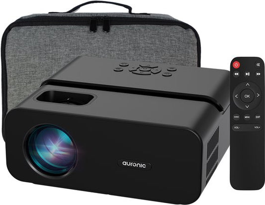 Auronic Beamer 10.000 Lumen - WiFi Projector - 1080P Full HD Streamen vanaf je telefoon - Smart Mini Beamer IOS & Android - HDMI-kabel - Afstandsbediening - Zwart