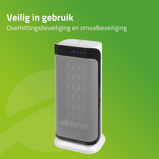 Bo-Camp - Keramische kachel - Oscillerend - Ventilatiestand - 1000/2000 Watt