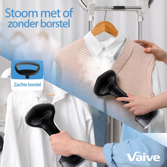 VAIVE TurboSteam Inklapbare Kledingstomer 1600W - Handstomer - Stoomapparaat Kleding - Steamer - Stomer - Kledingstomers