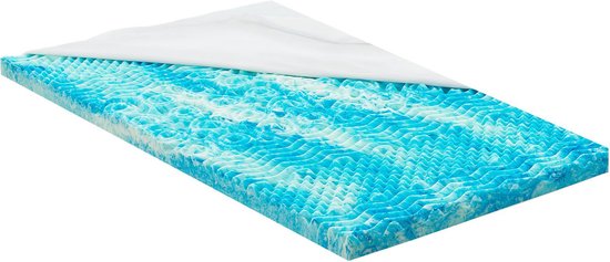 Juskys – Matrazentopper 7-Zonen – 90 x 200 cm – Voorzien Van Memory Foam En Afneembare Hoes – Voor Boxspringbed En Matras – Wit Polyester En Polyurethaan