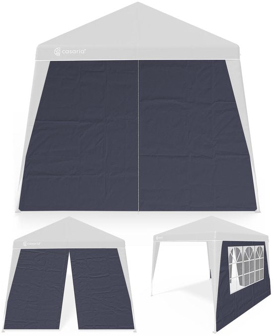 Casaria Partytent Zijwanden - Waterdicht - 300 x 300 cm - Antraciet
