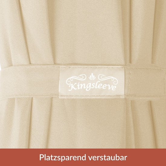 Kingsleeve Parasol Halfrond - Ø 2,7m UV 50+ Bescherming - Beige