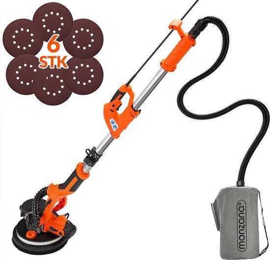 Monzana Schuurmachine – 12xØ 225mm Schuurpapier – Zuigzak 80 LED´s