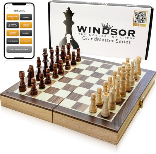 Windsor -CheckMate - Magnetisch Schaakbord - 40 cm - Hout