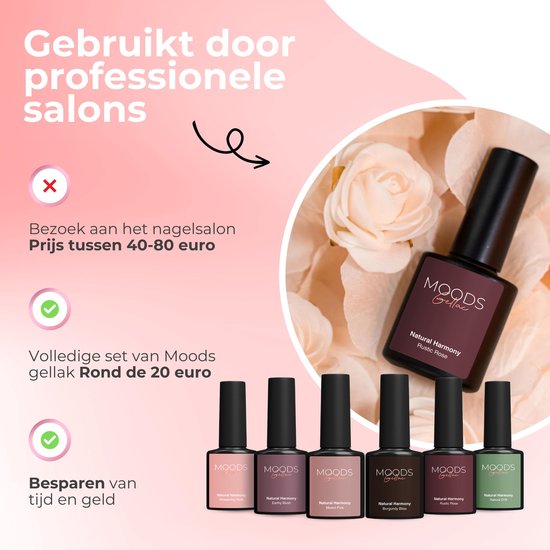 Moods Gellac 6-delige Set - Gellak Starterspakket - Gel Nagellak - 8ML - Natural Harmony - Gellac - Nagels - Chique Kleuren