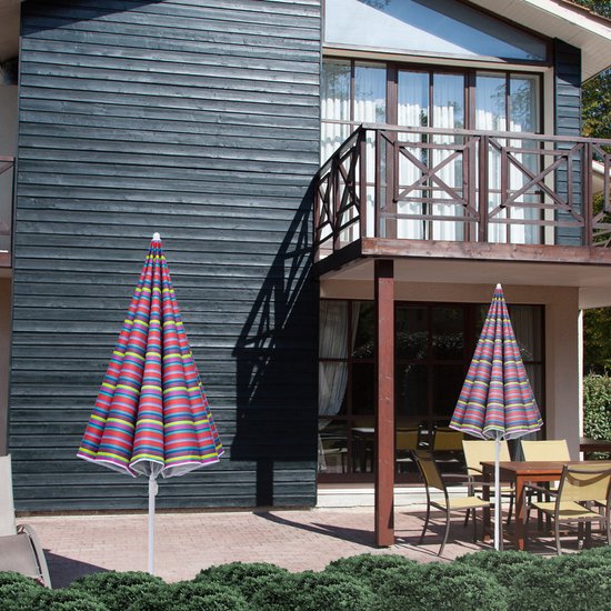 Kingsleeve Parasol 200cm - UV-bescherming 50+ Kantelbaar - Kleurrijk