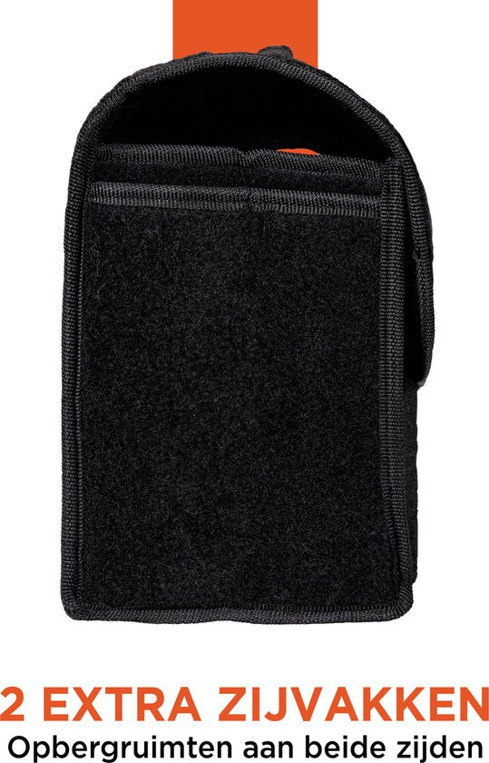 BLACK+DECKER - Kofferbak Organizer - Kofferbak Tas - 55 x 15 x 23 CM - 1 Groot Vak en 2 Insteekvakken - Boodschappen en Auto Accessoires - Met Klittenband - Zwart